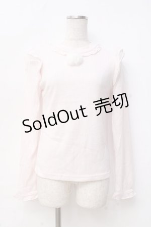 画像: LIZ LISA / ポンポン付リブトップス 0 ピンク Y-25-09-29-182-LO-TO-SZ-ZI