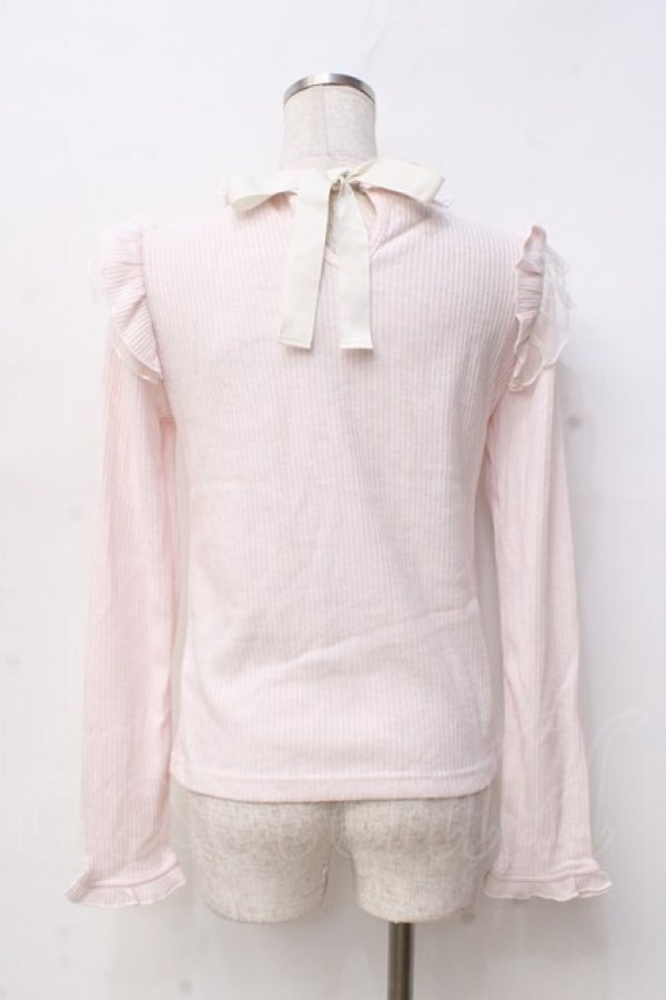 画像2: LIZ LISA / ポンポン付リブトップス 0 ピンク Y-25-09-29-182-LO-TO-SZ-ZI (2)