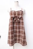 画像1: LIZ LISA / チェック柄キャミワンピース 0 ブラウン Y-25-09-29-198-LO-OP-SZ-ZI (1)