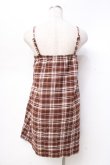 画像2: LIZ LISA / チェック柄キャミワンピース 0 ブラウン Y-25-09-29-198-LO-OP-SZ-ZI (2)