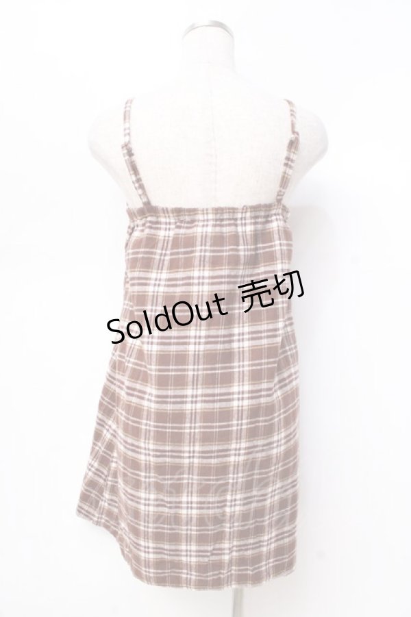 画像2: LIZ LISA / チェック柄キャミワンピース 0 ブラウン Y-25-09-29-198-LO-OP-SZ-ZI (2)