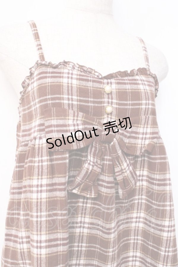 画像3: LIZ LISA / チェック柄キャミワンピース 0 ブラウン Y-25-09-29-198-LO-OP-SZ-ZI (3)