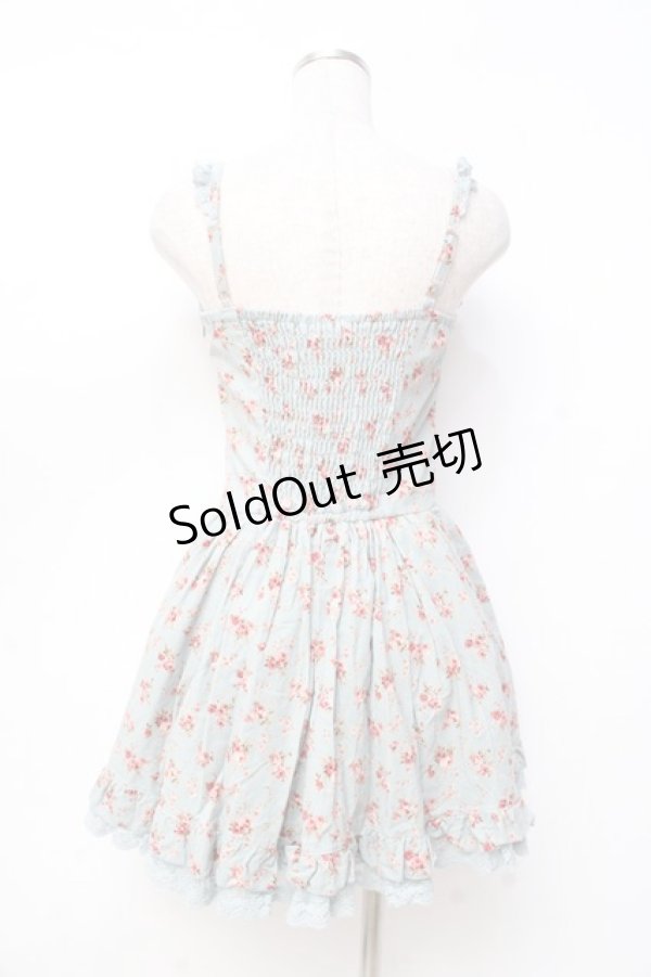 画像2: LIZ LISA / ブーケ柄コーデュロイキャミワンピース 0 ブルー Y-25-09-29-200-LO-OP-SZ-ZI (2)