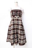 画像1: LIZ LISA / チェック柄ウールキャミワンピース 0 ブラウン Y-25-09-29-201-LO-OP-SZ-ZY (1)