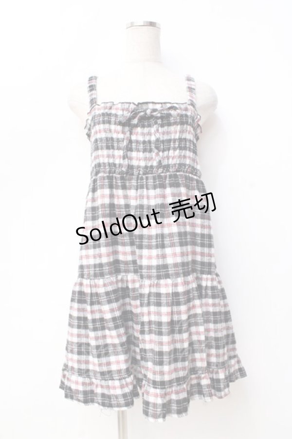 画像1: LIZ LISA doll / チェックワンピース  黒 Y-25-09-29-203-LO-OP-SZ-ZI (1)