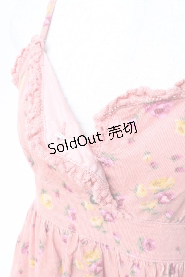 画像3: LIZ LISA / 花柄コーデュロイキャミワンピース 0 ピンク Y-25-09-29-204-LO-OP-SZ-ZY (3)