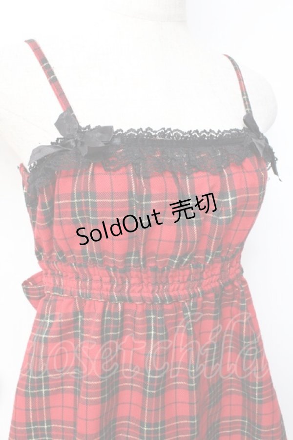 画像3: TRALALA / ラメチェックワンピース 0 アカ Y-25-09-29-205-LO-OP-SZ-ZI (3)