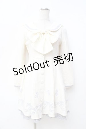 画像: LIZ LISA / リボン刺繍ワンピース 0 オフ白 Y-25-09-29-206-LO-OP-SZ-ZI