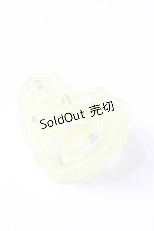 画像1: Angelic Pretty / トッピングハートリング  イエロー Y-25-09-29-028-AP-AC-SZ-ZY (1)