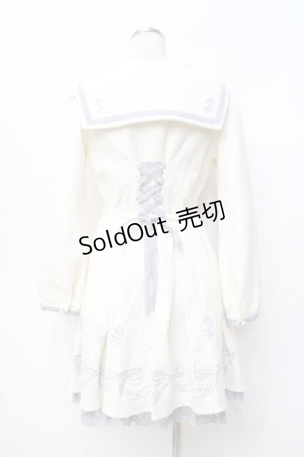 画像2: LIZ LISA / リボン刺繍ワンピース 0 オフ白 Y-25-09-29-206-LO-OP-SZ-ZI (2)
