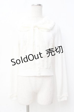 画像: LIZ LISA / 襟ファーニットカーディガン 0 白 Y-25-09-29-212-LO-TO-SZ-ZY