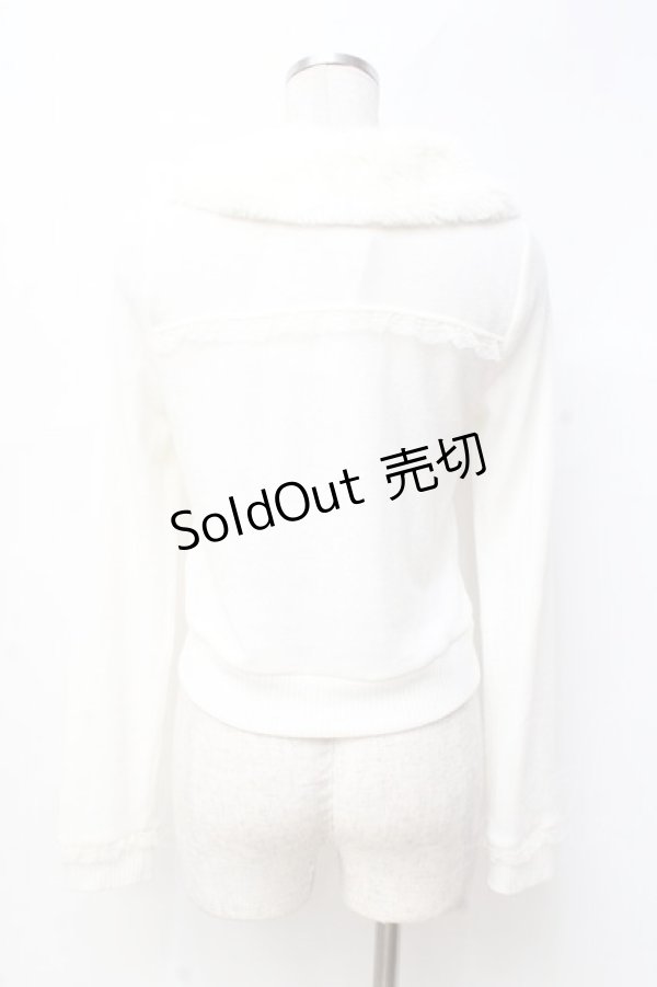 画像2: LIZ LISA / 襟ファーニットカーディガン 0 白 Y-25-09-29-212-LO-TO-SZ-ZY (2)