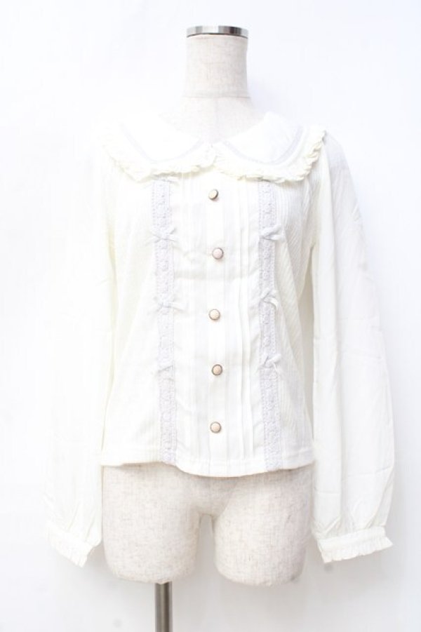 画像1: LIZ LISA / リボンブラウス 0 アイボリー Y-25-09-29-217-LO-TO-SZ-ZY (1)