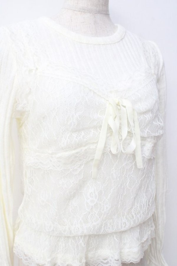 画像3: LIZ LISA / ビスチェ×ニットソー 0 アイボリー Y-25-09-29-225-LO-TO-SZ-ZI (3)