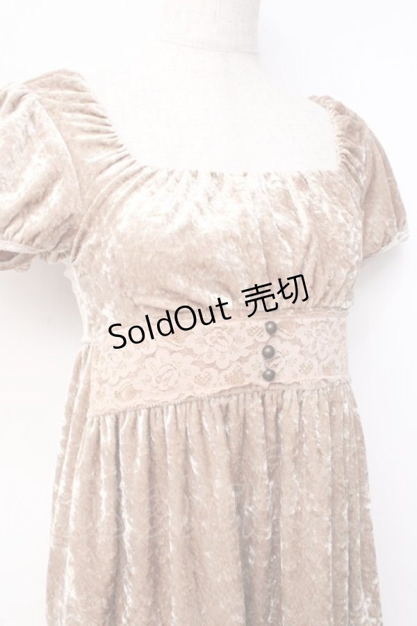 画像3: 【SALE】LIZ LISA / ベロアワンピース 0 ゴールド Y-25-09-29-226-LO-OP-SZ-ZT202 (3)