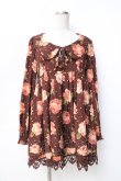 画像1: LIZ LISA / ローズ×ドットワンピース 0 ブラウン Y-25-09-29-230-LO-OP-SZ-ZI (1)