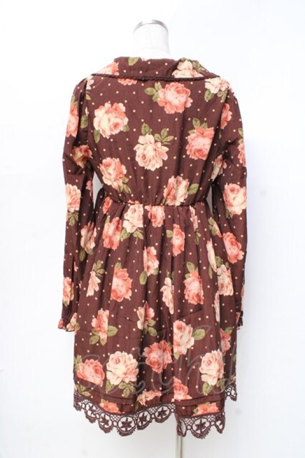 画像2: LIZ LISA / ローズ×ドットワンピース 0 ブラウン Y-25-09-29-230-LO-OP-SZ-ZI (2)