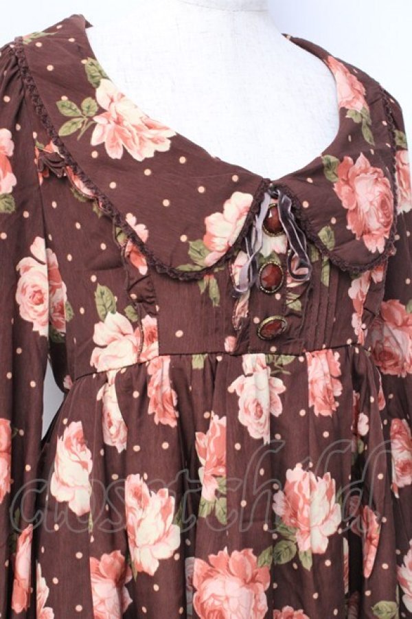 画像3: LIZ LISA / ローズ×ドットワンピース 0 ブラウン Y-25-09-29-230-LO-OP-SZ-ZI (3)