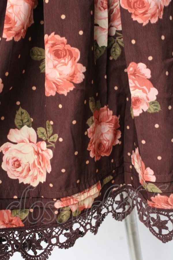 画像4: LIZ LISA / ローズ×ドットワンピース 0 ブラウン Y-25-09-29-230-LO-OP-SZ-ZI (4)