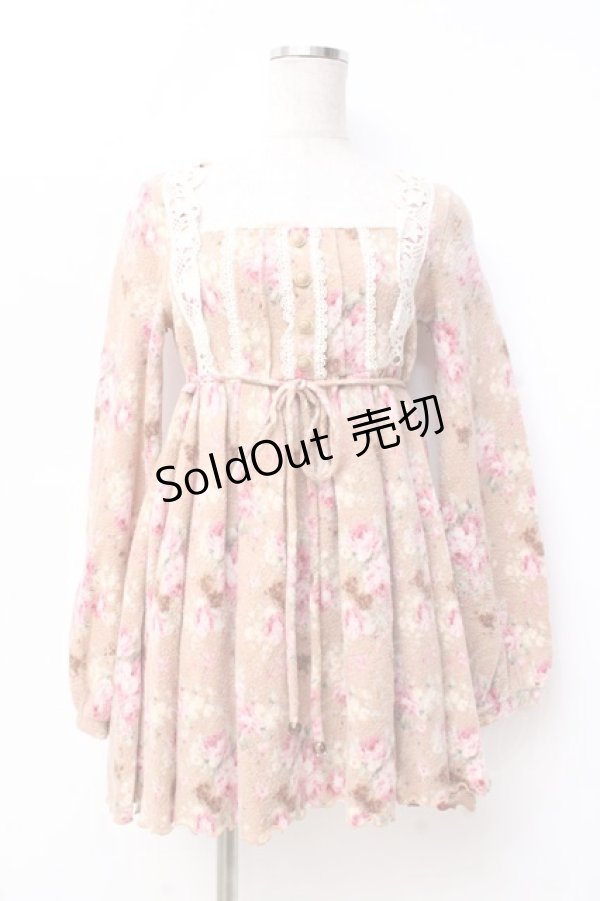 画像1: LIZ LISA / 花柄起毛ワンピース 0 ベージュ Y-25-09-29-231-LO-OP-SZ-ZI (1)