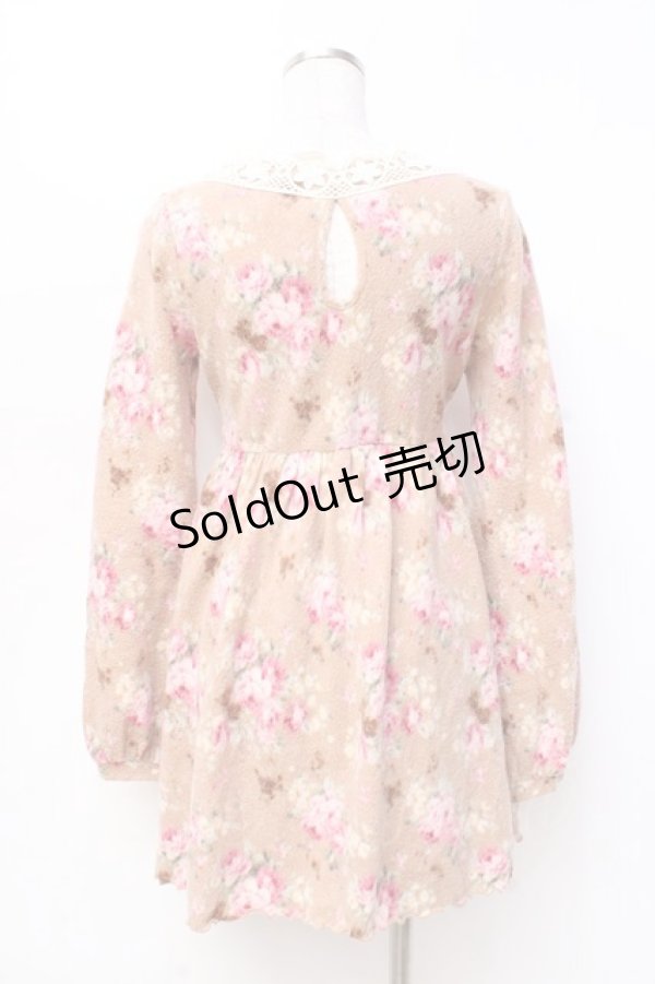 画像2: LIZ LISA / 花柄起毛ワンピース 0 ベージュ Y-25-09-29-231-LO-OP-SZ-ZI (2)