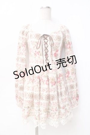 画像: LIZ LISA / 花柄起毛ワンピース 0 アイボリー Y-25-09-29-233-LO-OP-SZ-ZY