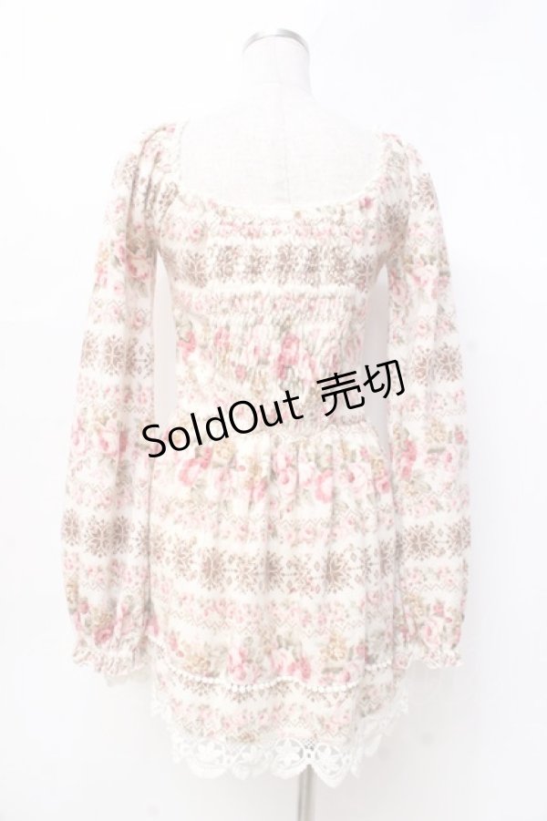 画像2: LIZ LISA / 花柄起毛ワンピース 0 アイボリー Y-25-09-29-233-LO-OP-SZ-ZY (2)