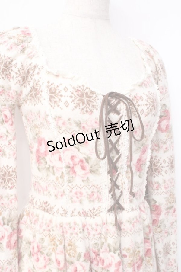 画像3: LIZ LISA / 花柄起毛ワンピース 0 アイボリー Y-25-09-29-233-LO-OP-SZ-ZY (3)