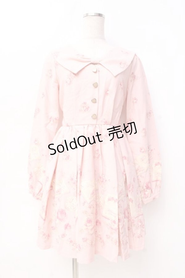 画像1: LIZ LISA / BOOK柄ワンピース 0 ピンク Y-25-09-29-239-LO-OP-SZ-ZI (1)