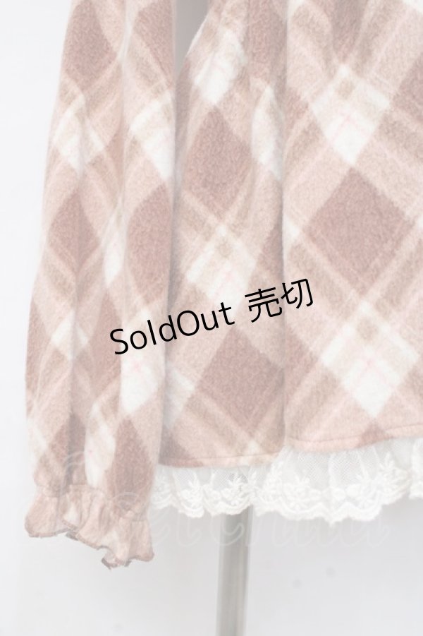 画像4: LIZ LISA / 衿ファーチェック柄起毛ワンピース 0 ブラウン Y-25-09-29-240-LO-OP-SZ-ZY (4)