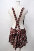 画像2: LIZ LISA / チェック柄吊りスカート 0 ブラウン Y-25-09-29-242-LO-SK-SZ-ZI (2)