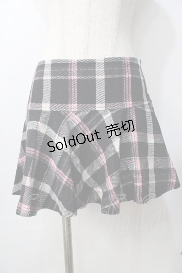 画像1: LIZ LISA / ツイード調チェック柄スカート 0 黒 Y-25-09-29-248-LO-SK-SZ-ZY (1)