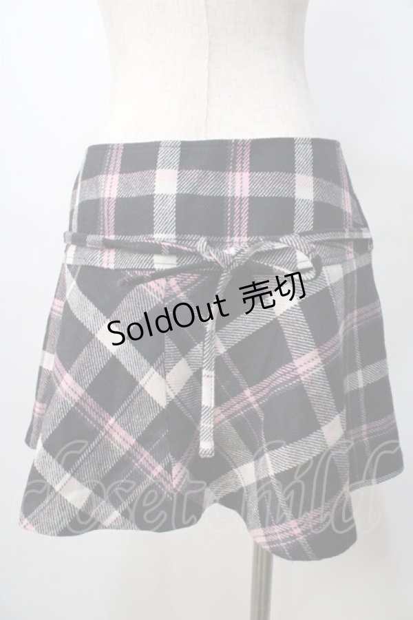 画像2: LIZ LISA / ツイード調チェック柄スカート 0 黒 Y-25-09-29-248-LO-SK-SZ-ZY (2)