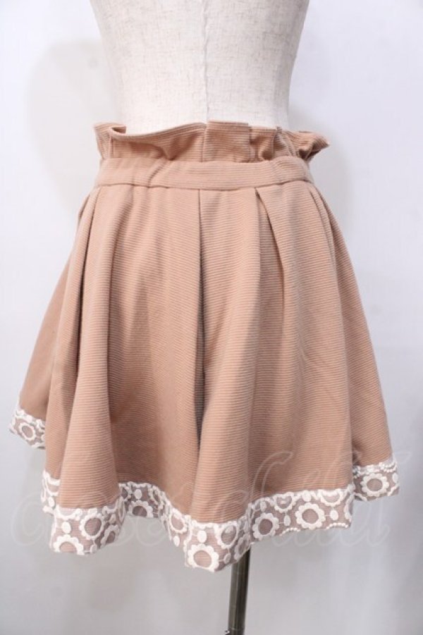 画像2: LIZ LISA / 裾花レースフレアスカート 0 ブラウン Y-25-09-29-251-LO-SK-SZ-ZI (2)