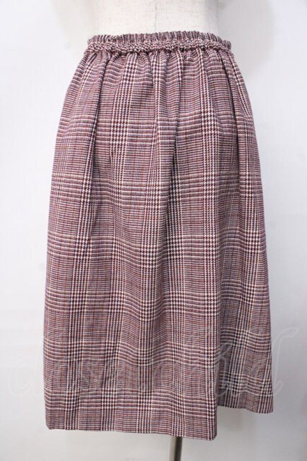 画像2: LIZ LISA / スカラップチェックスカート 0 ボルドー Y-25-09-29-256-LO-SK-SZ-ZI (2)