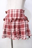 画像1: LIZ LISA / サイド編み上げチェック柄スカパン 0 ボルドー Y-25-09-29-258-LO-PA-SZ-ZY (1)