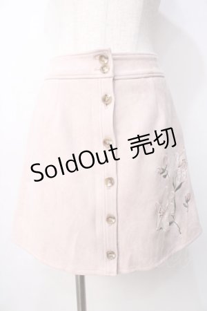 画像: LIZ LISA / ユリ刺繍台形スカート 0 ピンク Y-25-09-29-260-LO-SK-SZ-ZI