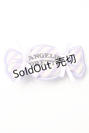 画像: Angelic Pretty / HappyストライプCandyワッペンクリップ  ラベンダー Y-25-09-29-038-AP-AC-SZ-ZY
