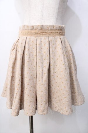 画像: LIZ LISA / ドットフロッキースカート  ベージュ Y-25-09-29-269-LO-SK-SZ-ZY