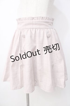 画像: LIZ LISA / グレンチェック台形スカート 0 ピンク Y-25-09-29-274-LO-SK-SZ-ZI