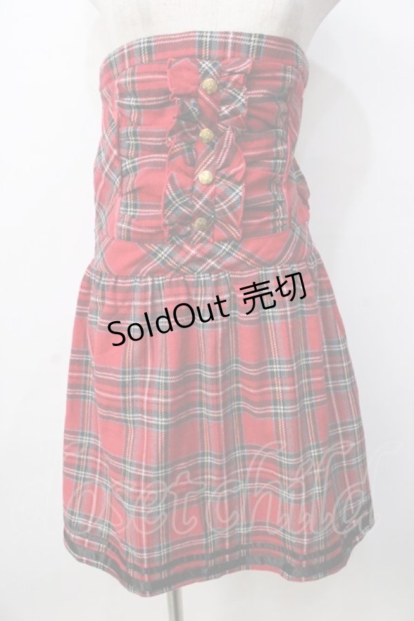 画像1: LIZ LISA doll / チェックワンピース  赤 Y-25-09-29-279-LO-OP-SZ-ZY (1)