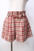 画像1: LIZ LISA / ベルト付きチェック柄パンツ 0 ブラウン Y-25-09-29-285-LO-PA-SZ-ZY (1)
