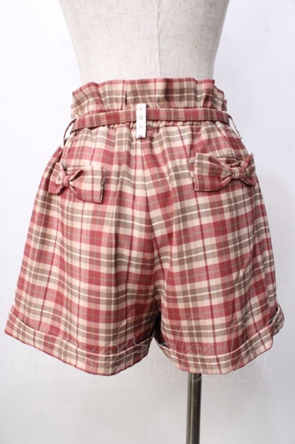 画像2: LIZ LISA / ベルト付きチェック柄パンツ 0 ブラウン Y-25-09-29-285-LO-PA-SZ-ZY (2)