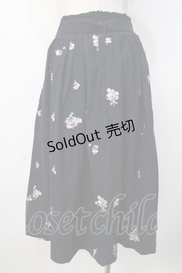 画像2: LIZ LISA / 小花刺繍スカート 0 紺 Y-25-09-29-288-LO-SK-SZ-ZI (2)