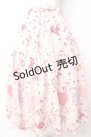 画像: PINK HOUSE / アニバーサリーケーキプリントスカート F ピンク Y-25-09-30-024-LO-SK-SZ-ZY
