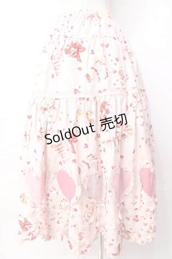 画像2: PINK HOUSE / アニバーサリーケーキプリントスカート F ピンク Y-25-09-30-024-LO-SK-SZ-ZY (2)