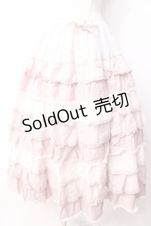 画像: PINK HOUSE / ローンフリルスカート F ピンク Y-25-09-30-026-LO-SK-SZ-ZY