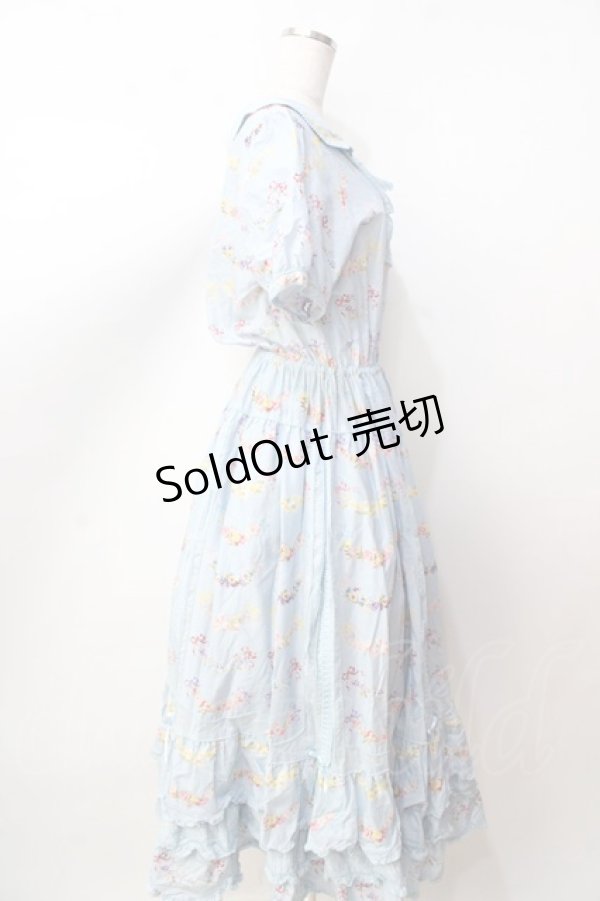 画像6: PINK HOUSE / le langage des fleurs ptワンピース  サックス Y-25-09-30-006-LO-OP-AS-ZY (6)