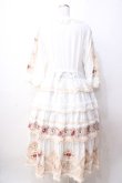 画像2: PINK HOUSE / ローズチュールレース使いパッチワーク風ワンピース  白 Y-25-09-30-008-LO-OP-AS-ZY (2)