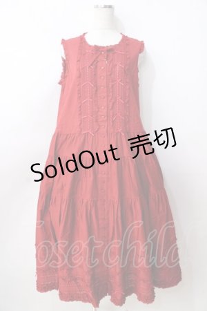 画像: PINK HOUSE / ローンノースリーブワンピース  赤 Y-25-09-30-009-LO-OP-AS-ZY